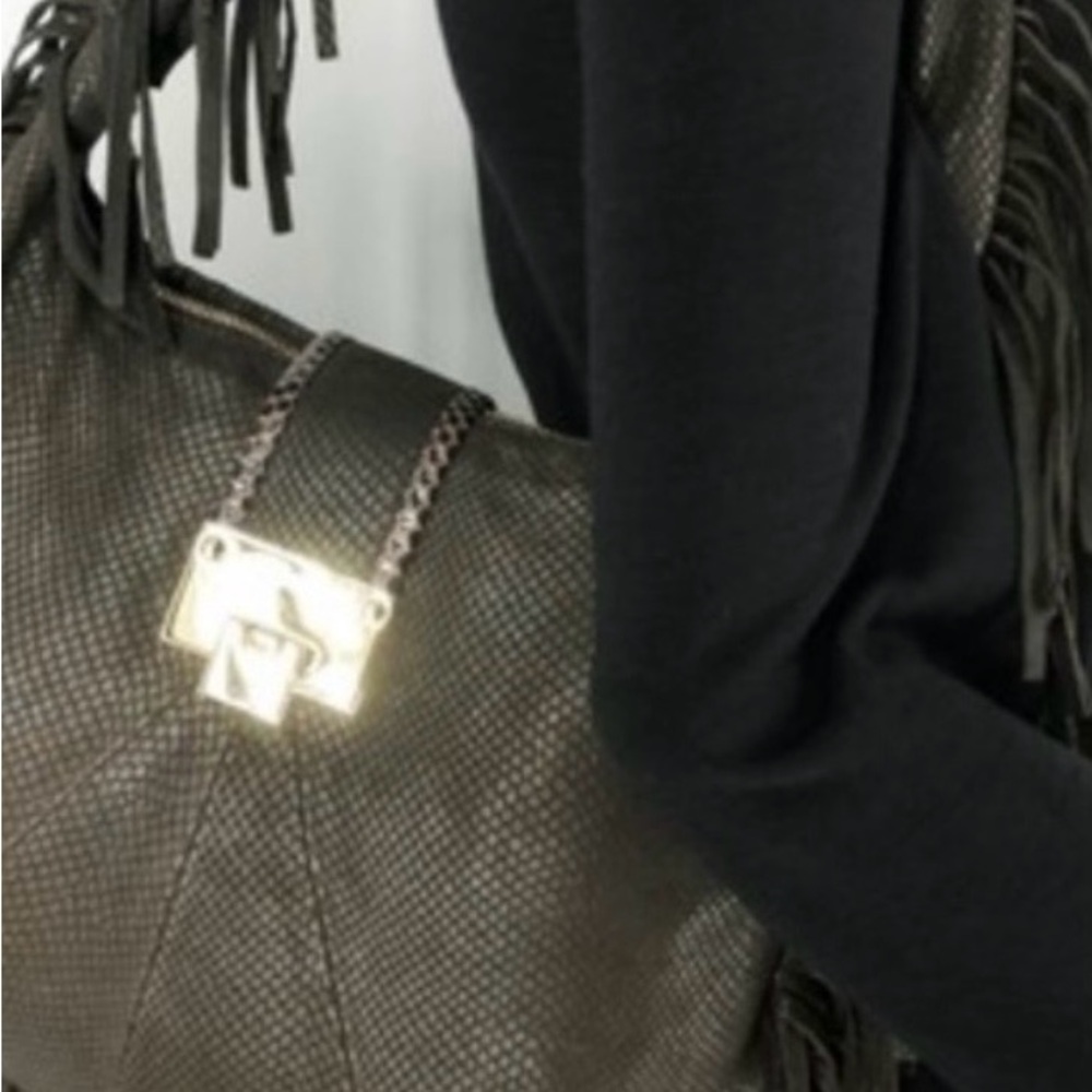 Jimmy Choo Black Fringe Hobo Shoulder Bag EXCELLENT CONDITION - Picture 2 of 16